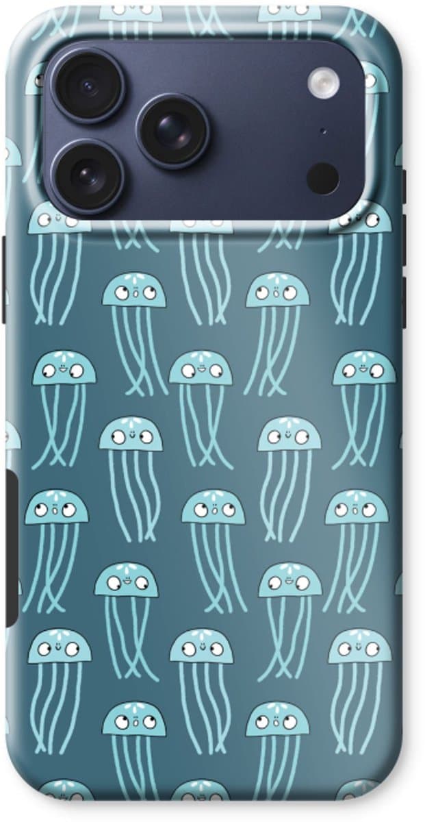 Case Company® - Hoesje geschikt voor iPhone 17 Pro Max hoesje - Kwallie - Tough Case - Maximale Bescherming alle Kanten en Schermrand