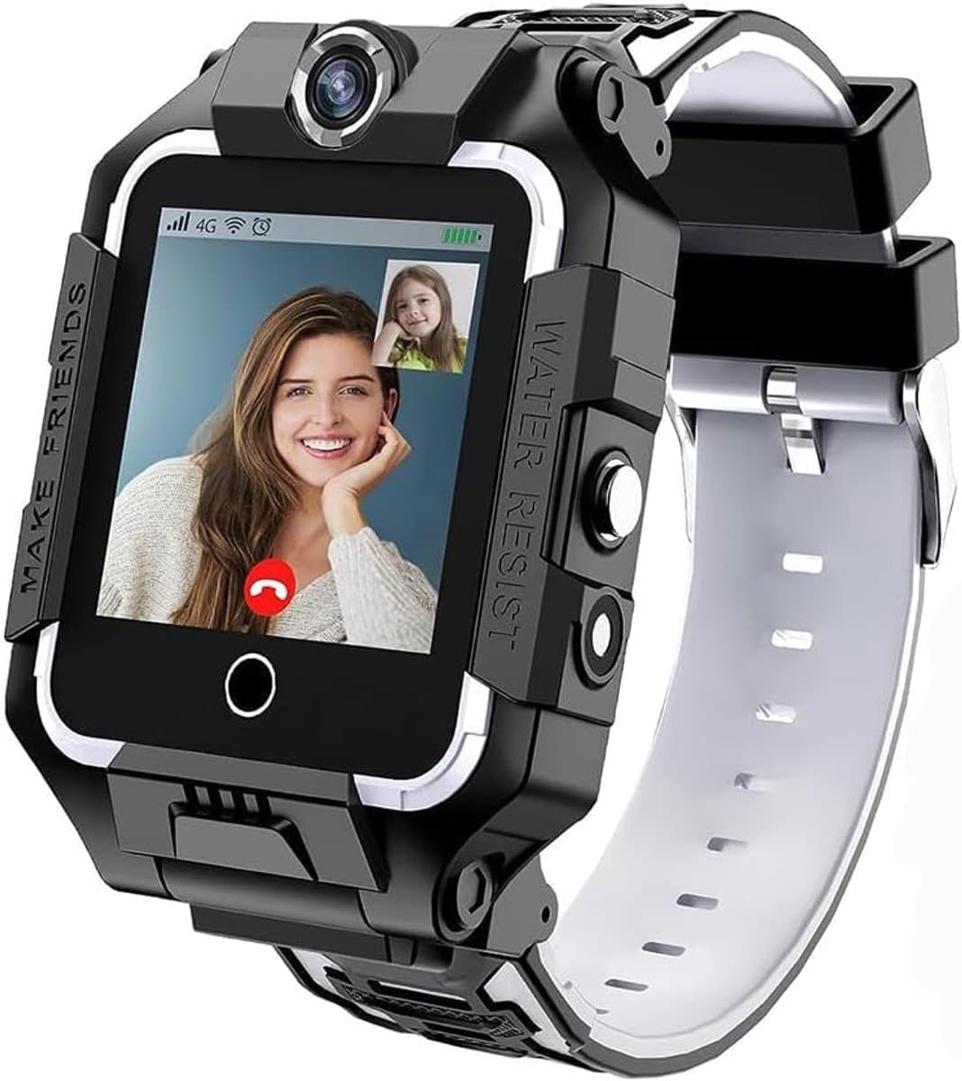 GPS Kindersmartwatch met 4G, SOS-functie en HD-touchscreen - Multifunctionele smartwatch voor kinderen van 4 tot 12 jaar, ideaal als verjaardagscadeau