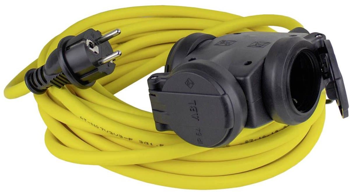 AS Schwabe 61459 Stroom Verlengkabel 16 A Geel 25 m AT-N07V3V3-F 3G 2,5 mm²