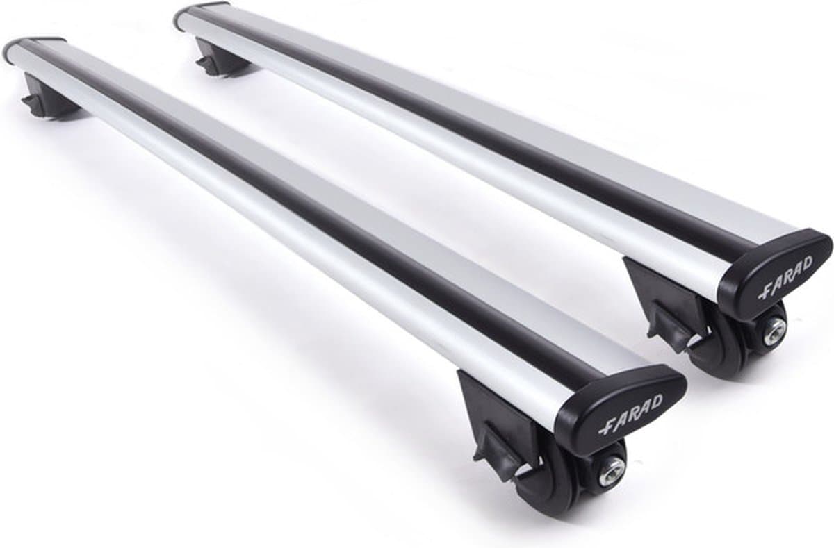 Dakdragers geschikt voor Skoda Fabia Wagon 2007 t/m 2014 open dakrailing - Aluminium - Hoog laadvermogen 100kg - Wingbar Zilver - Merk Farad