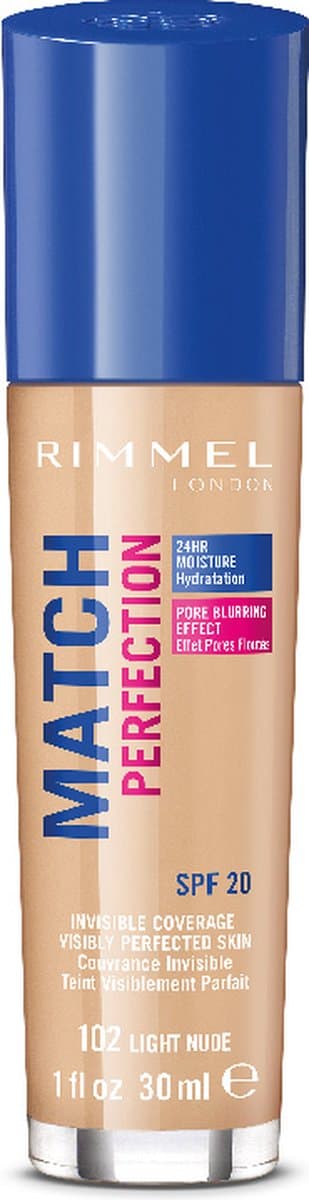 Rimmel Match Perfection foundation 102 Light Nude 30 ml
