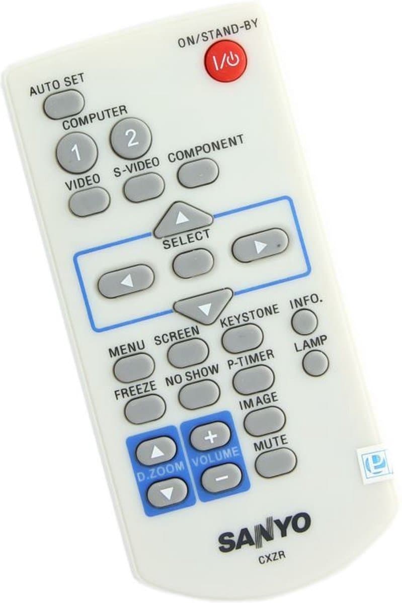 Afstandsbediening geschikt voor de SANYO PLC-XW65 beamer, vervangt CXZR / 645-099-3213