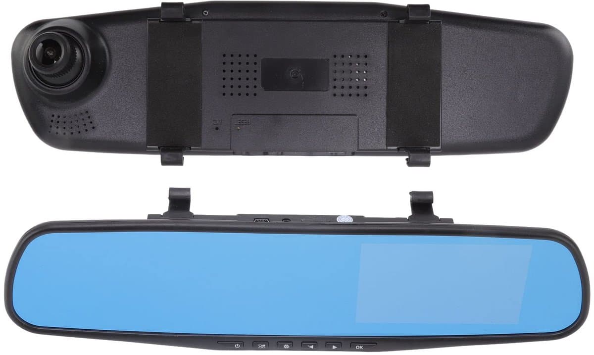 SPHProducts - Achteruitkijkspiegel - 1080P Dash Cam - 4,3 Inch Monitor - G-sensor - Parkeerbewaking - Automatische Opname - Geschikt voor auto - Zwart