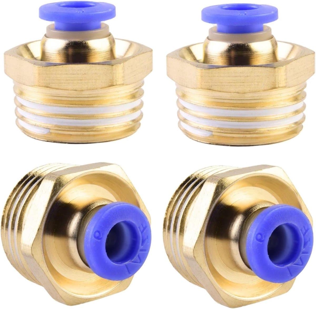 Rechte slangkoppelingen - Pneumatische snelkoppelingen - Persluchtleidingen verbinden - Hoge dichtheid geen lekkage - 6 mm 1/2 inch PT