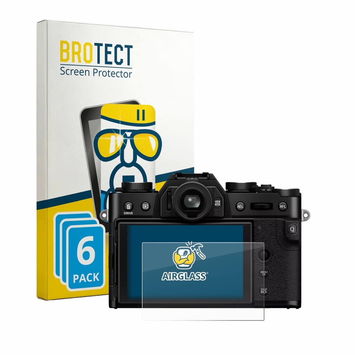 Screenprotector 6 Stuks voor Fujifilm X-T30 III Beschermglas transparant