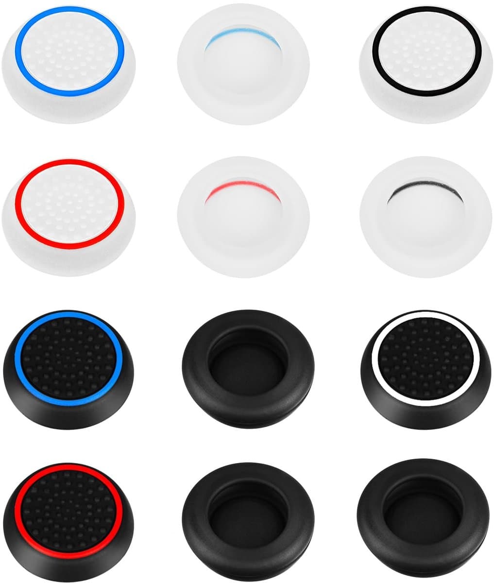 MTTProducts - Thumb Grips - Joystick Caps - Silicone Non-Slip - Bescherming - Aiming Assist - Geschikt voor PS5 PS4 Xbox Switch - 12 Stuks