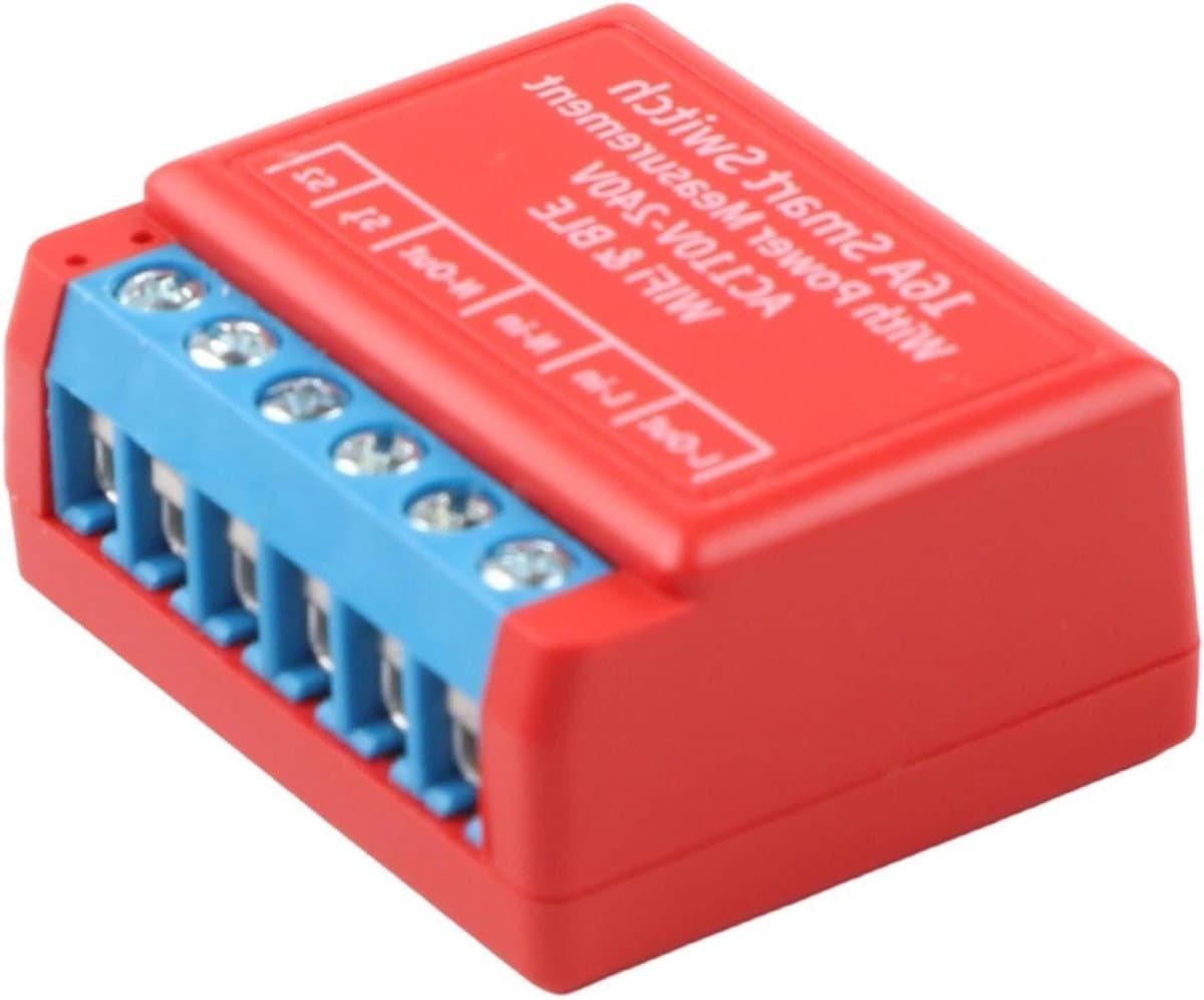 Slimme Schakelmodule - Afstandsbediening Module - Huis Automatisering - Energie Monitoring - 38x30mm - Rood