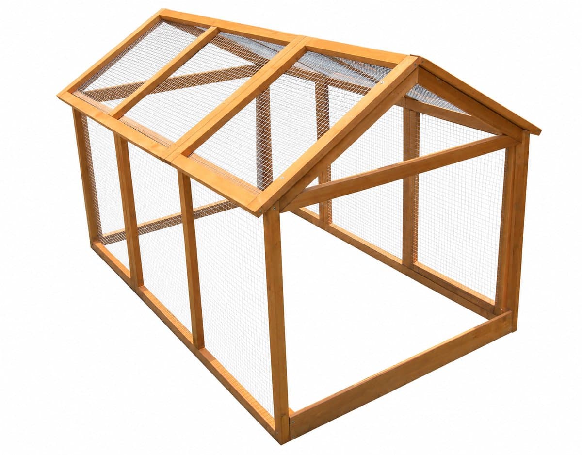 BOECK Premium Houten Kippenren – 1,4 Meter Buitenren met Versterkt Gaas – Luxe Ren voor Kippen, Konijnen & Kleine Dieren