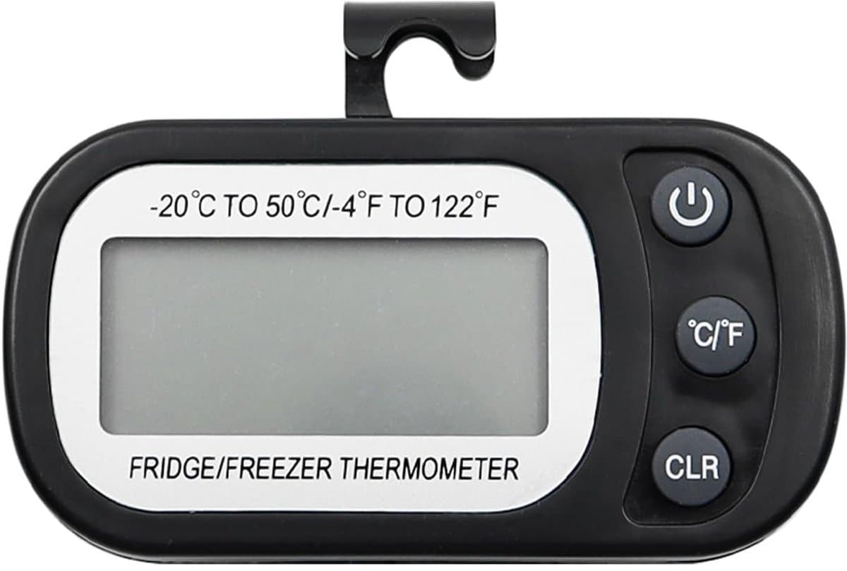 Dailygoods- Koelkastthermometer Digitale - Waterdichte Koelkastthermometer - Max/Min-Functie - LCD-Scherm - Nauwkeurig - Eenvoudig in Gebruik - Thermometer