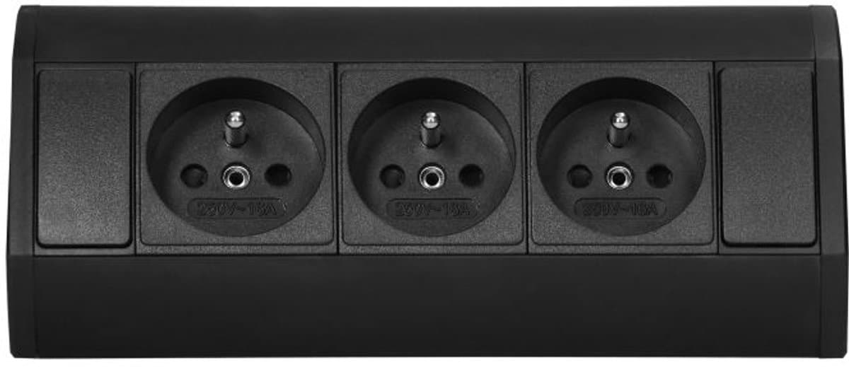 Orno - Naambordje - 3x250V - Podszafkowy - Zwart