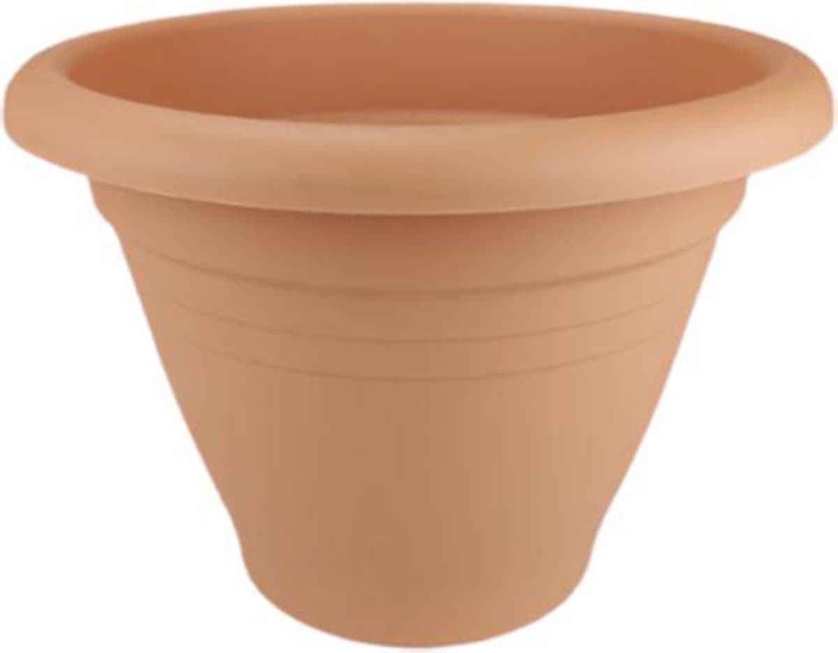 Bloempot LODEWIJK - Bruin - Ø 30 x h 23 cm - Rond - Maat M - Set van 2