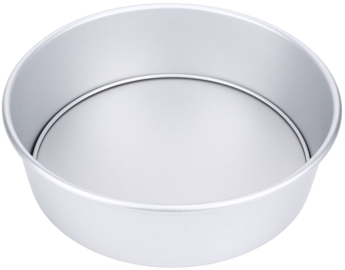 JeiibrZui Bakvormen - Ronde bakvormen - Gelijkmatige verhitting en antiaanbaklaag - 1 stuk van 10 inch - Geschikt voor thuisgebruikers en beginners, Zilver