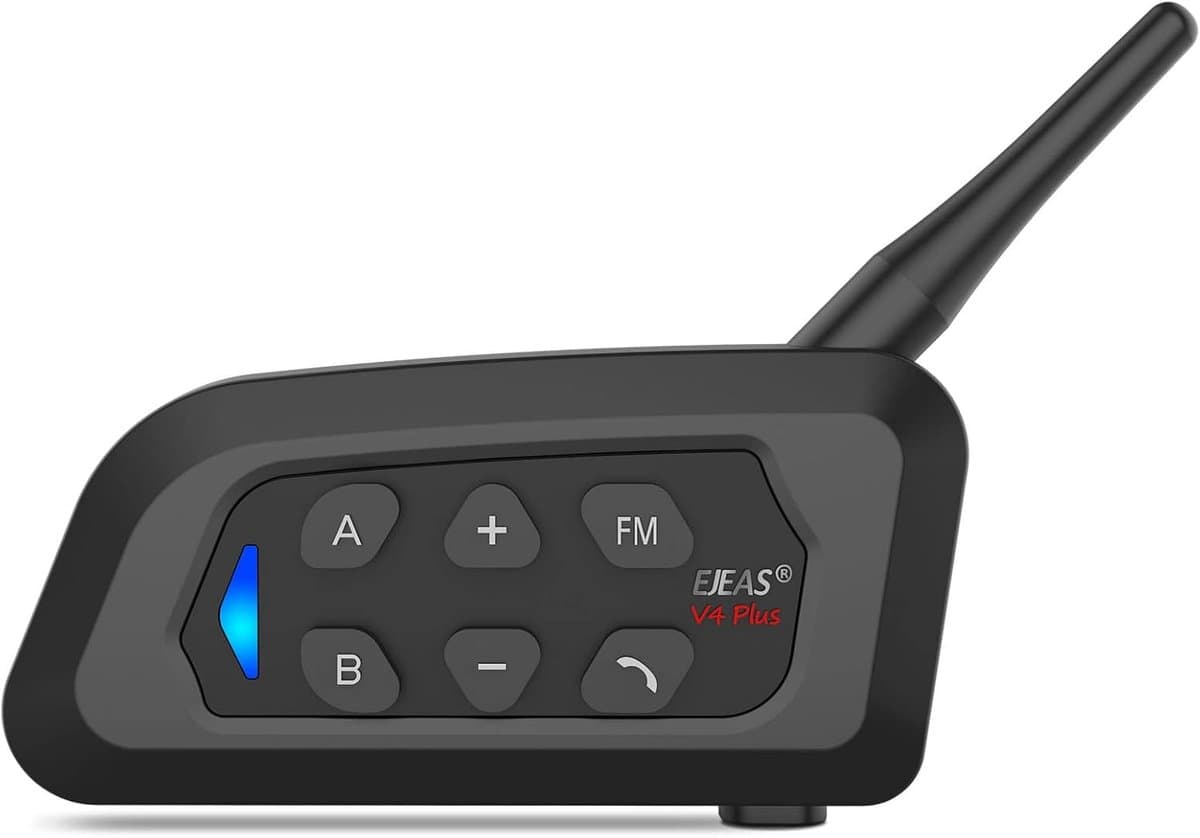 Motorhelm Intercom voor 4 Personen - Bluetooth 5.1 Headset met Ruisonderdrukking en FM Radio