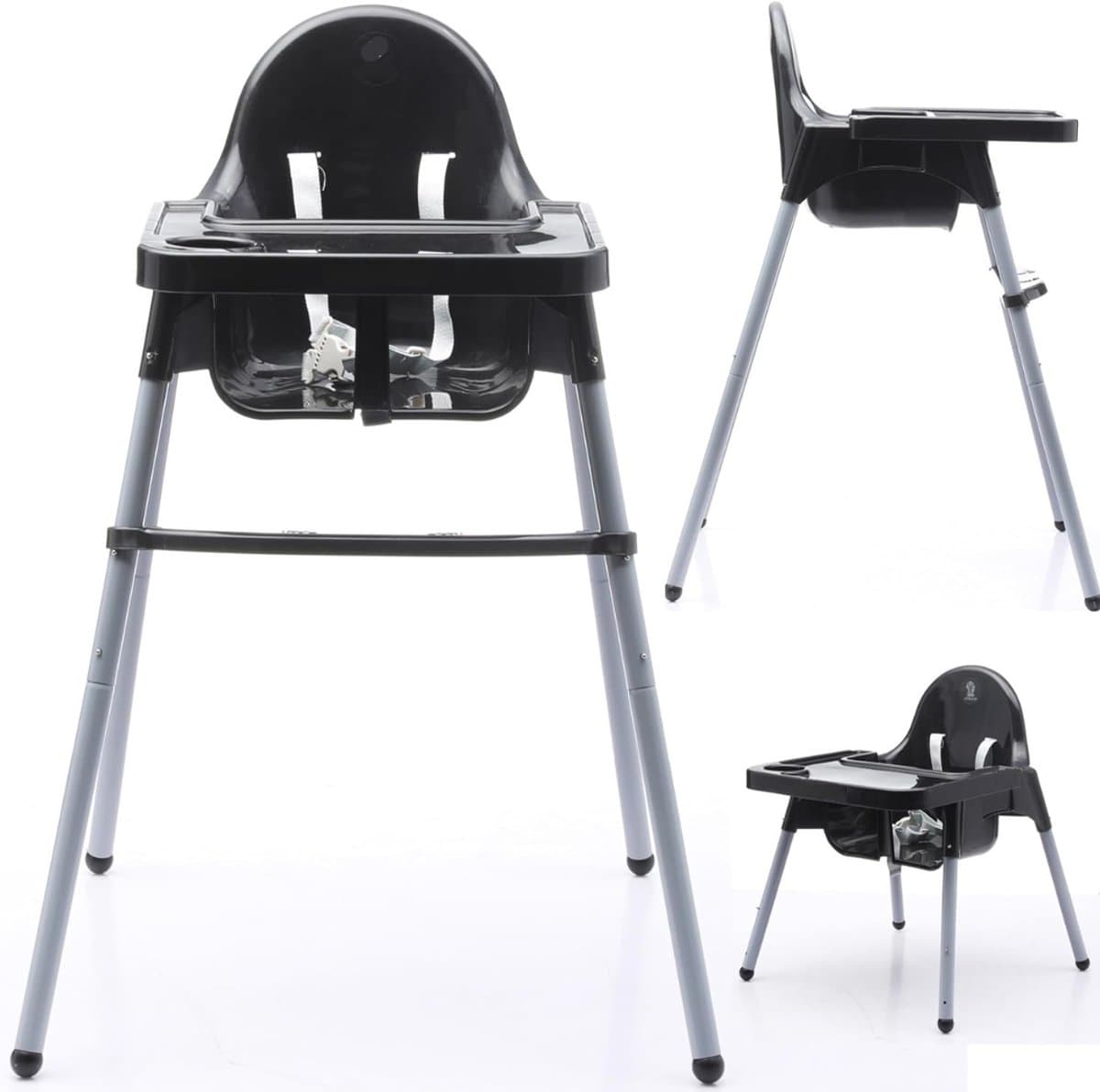 REN® Peuterstoel - Kinderstoel - Peuter Stoel - met ligfunctie - Zwart - 92cm x 46cm x 46cm