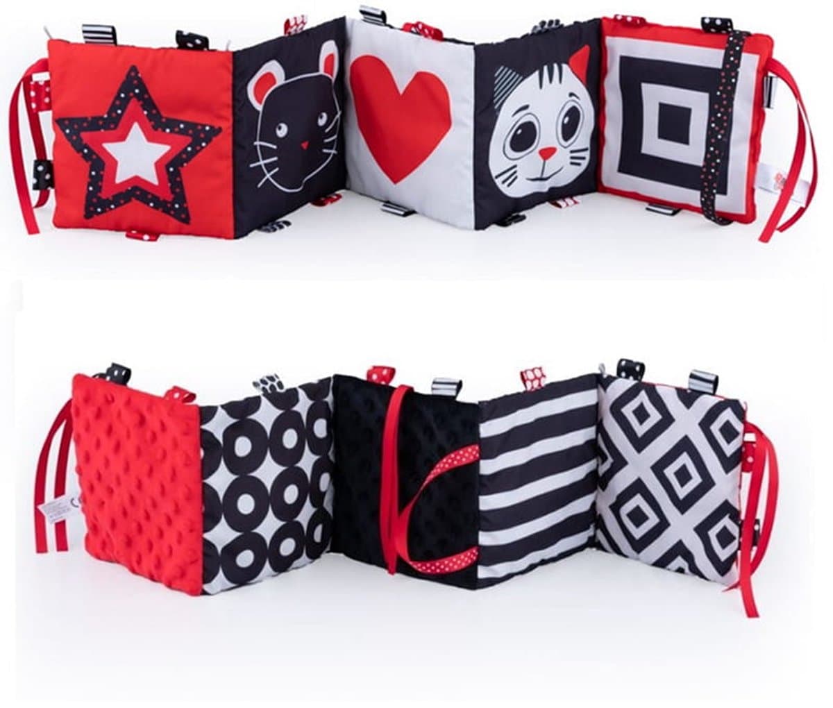 Balibazoo Serie - Contrast Boek - Sensorische Dieren - Harmonica Stijl