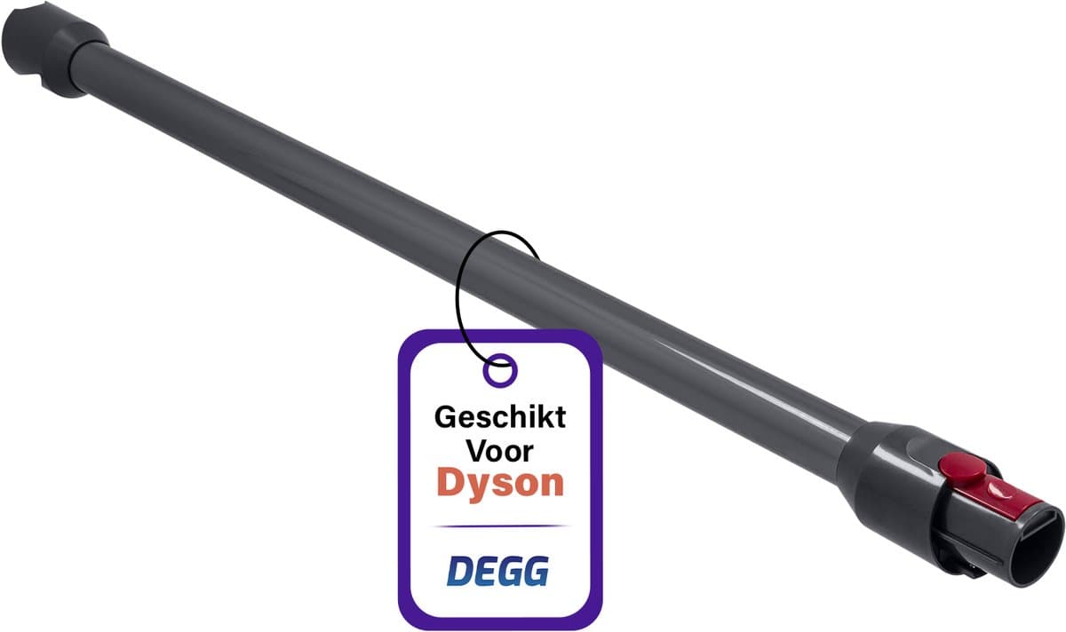 DEGG® - Zuigbuis Geschikt voor Dyson V12 - Steel, Stang, Telescoopbuis - (donker) GRIJS - Voor V12 - Topkwaliteit