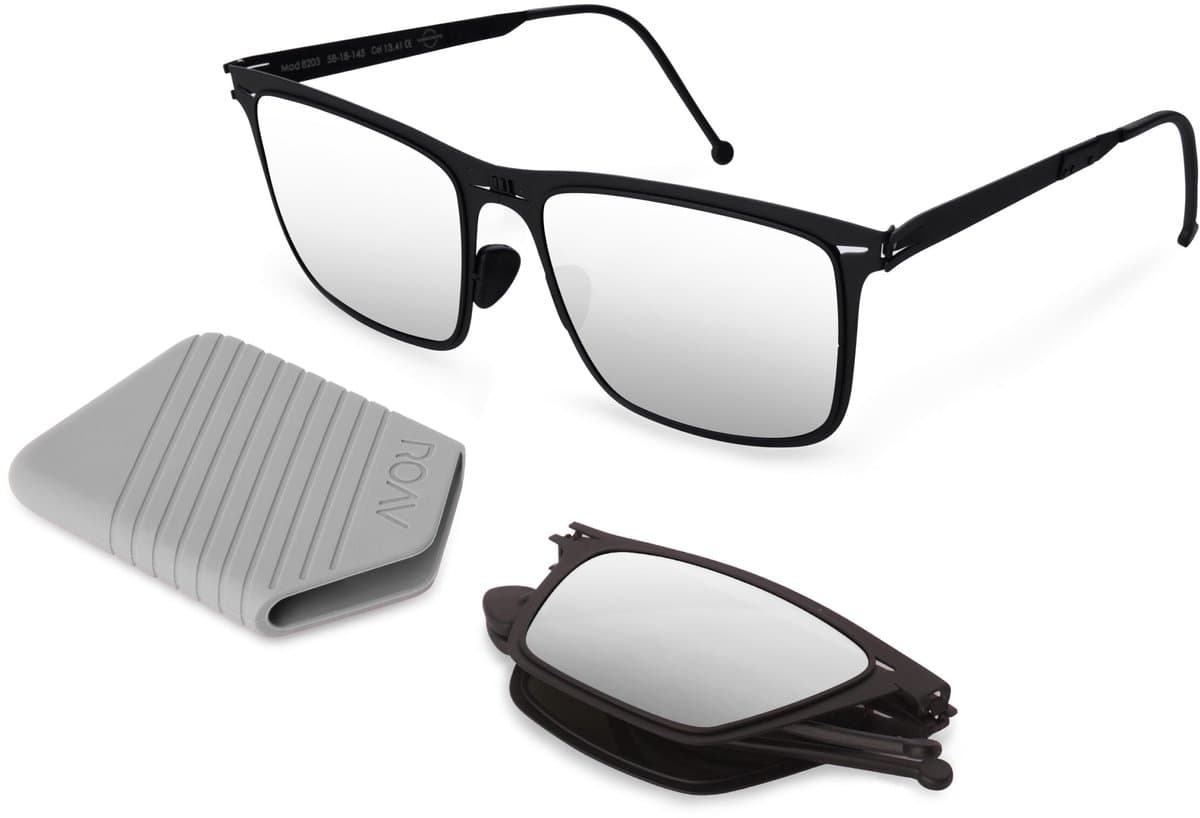 ROAV ECHO – Opvouwbare zonnebril – Polariserend UV400 - Matte Black - G15 glazen