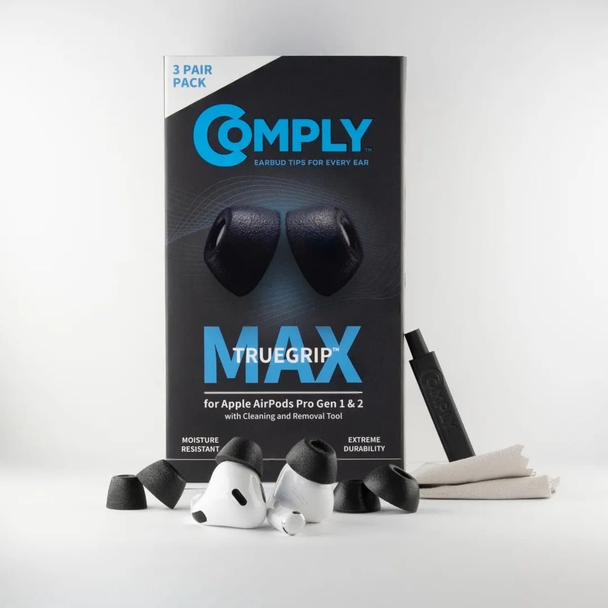 Comply Foam TrueGrip Max voor AirPods Pro gen1 &2 - maat SMALL, 3 paar