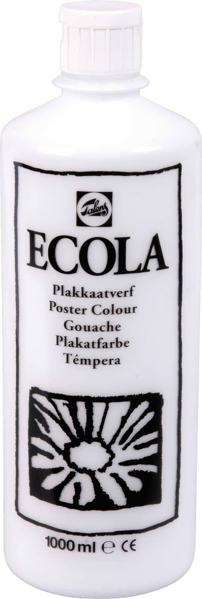 Ecola plakkaatverf 100 Wit 1000ML