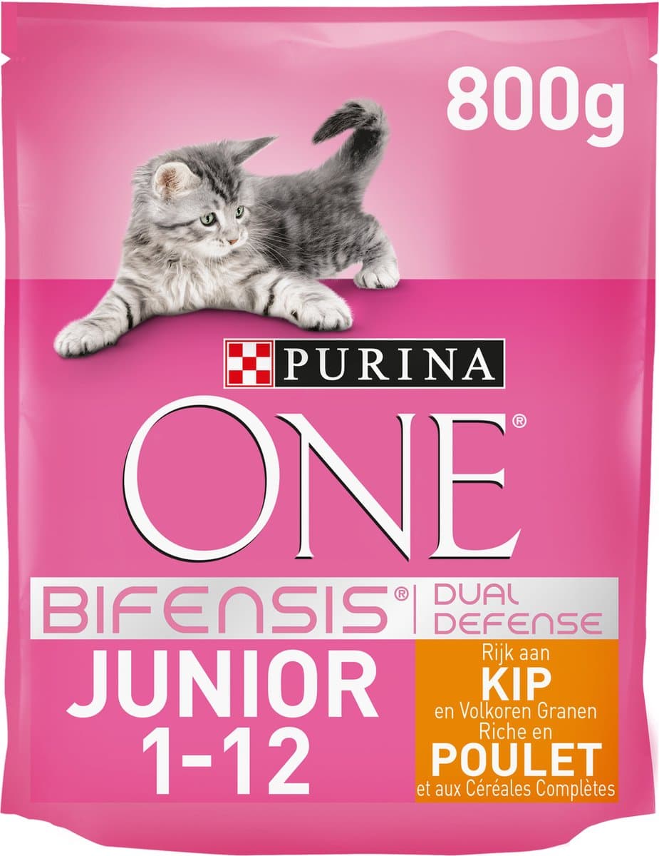 Purina ONE Junior Kattenvoer Kip&Granen 800g