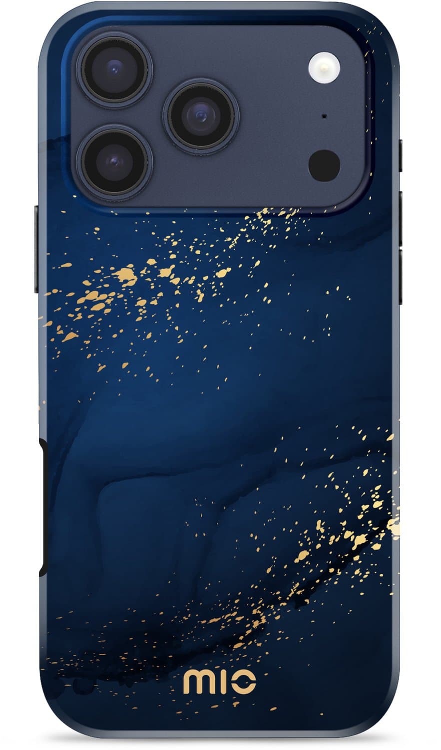 MIO Hoesje Geschikt voor Apple iPhone 18 Pro Max / 17 Pro Max - Compatibel met MagSafe / Qi2 - Hard Shell Back Cover Case Midnight Sparkle