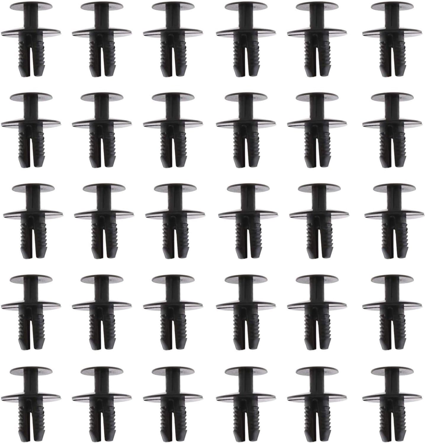 Auto trim clips 30 stuks - zwart kunststof - 8 mm diameter - geschikt voor BMW en Mercedes - ShopVlot