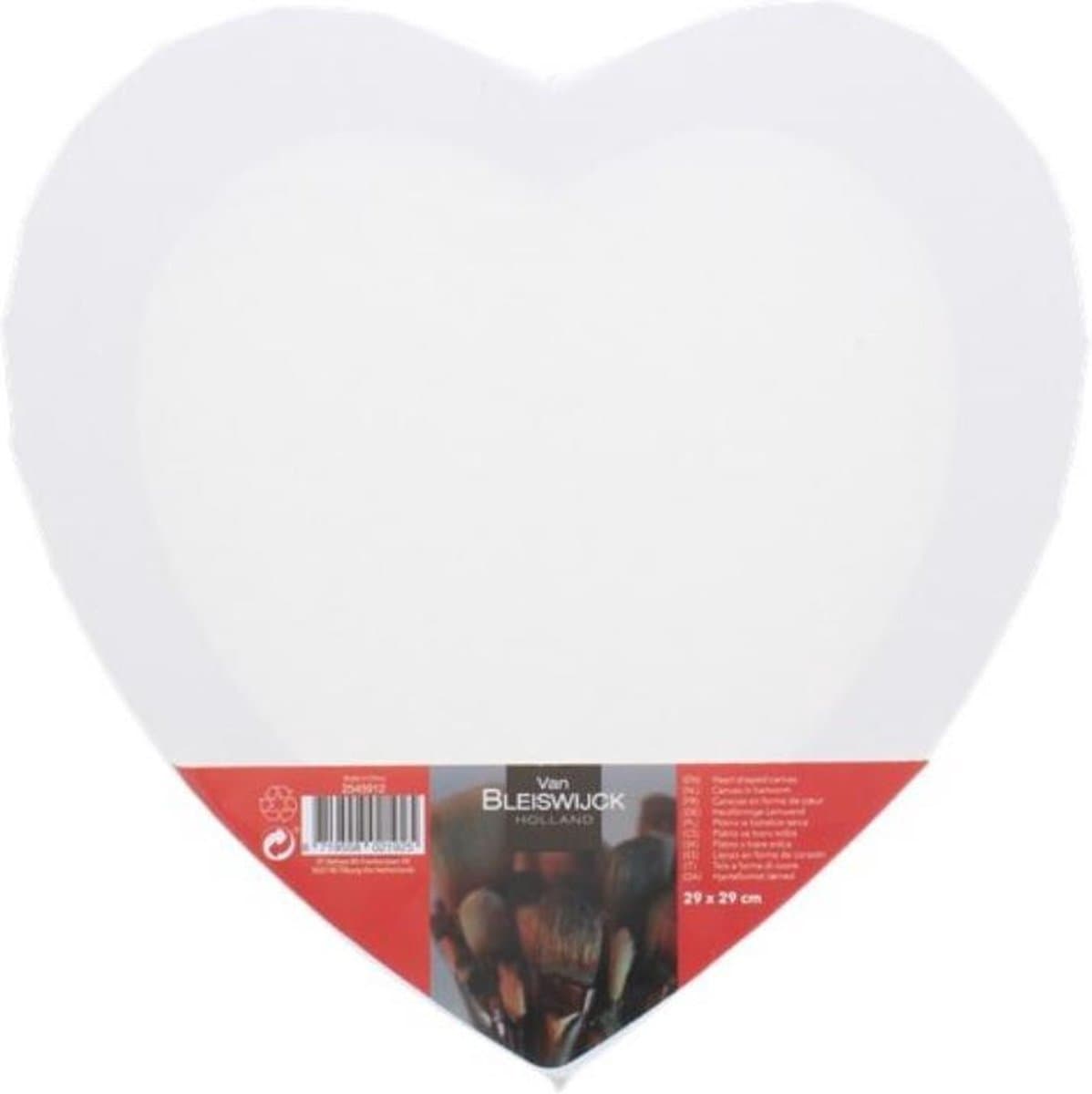 Schildersdoek Hartvorm – Set van 2 (29x29 cm) – Perfect DIY Moederdagcadeau – Beschilderbaar Canvas - Maak de mooiste creaties voor jouw allerliefste mamma