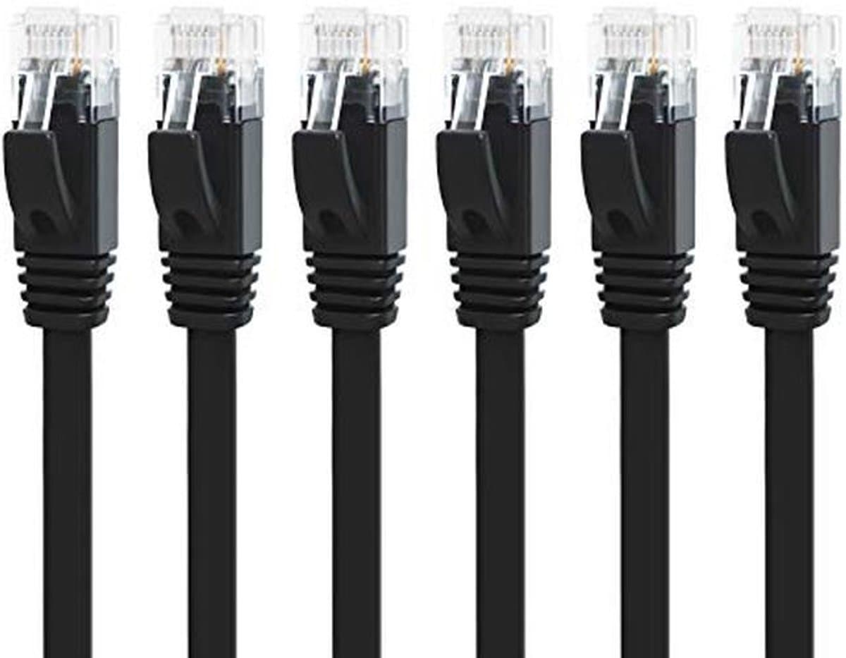 Cat 6 Ethernetkabel 2m - Hoge Snelheid RJ45 Patch Kabel voor Gaming, Router, Modem, PC en TV