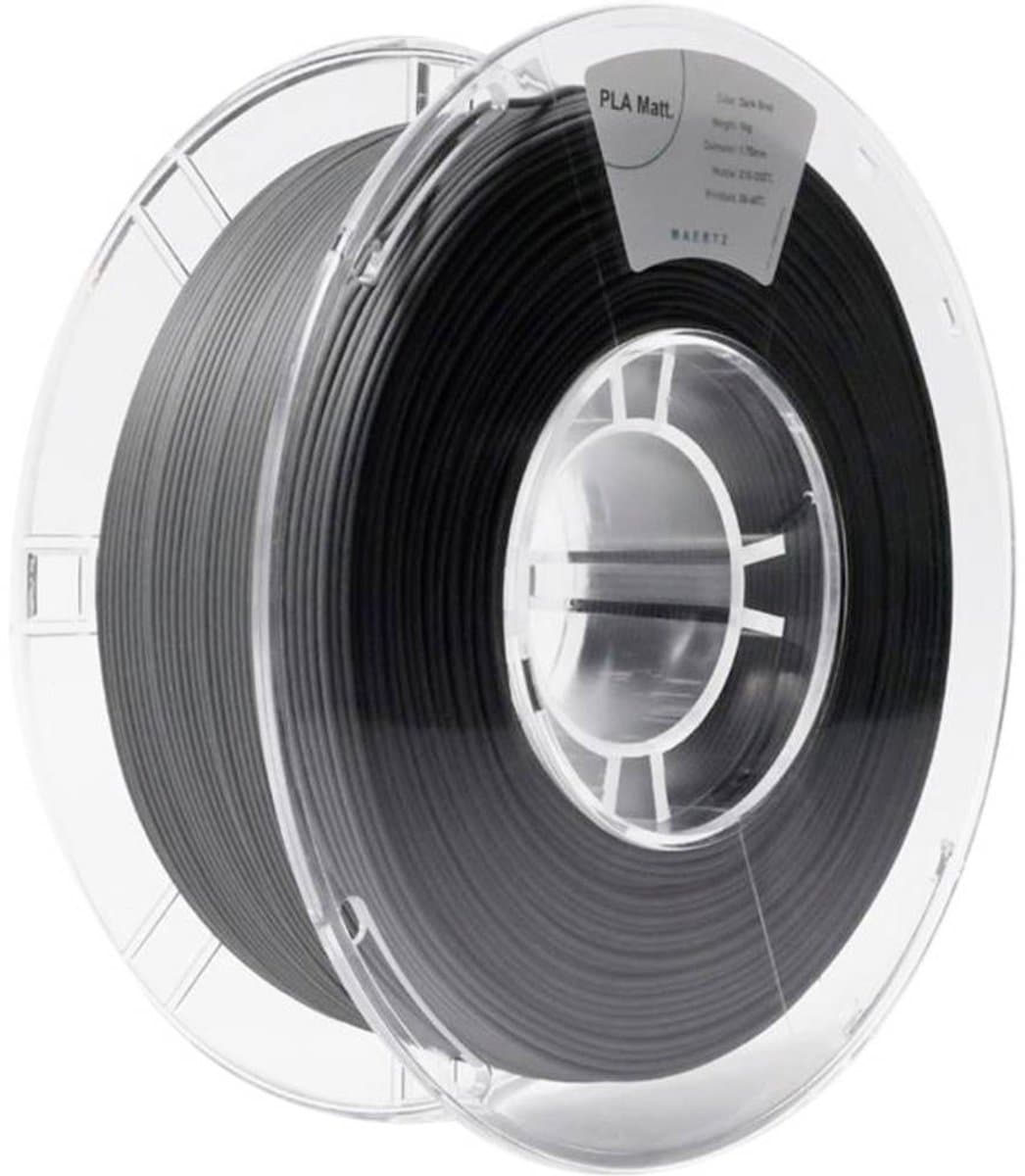 Maertz PMMA-1012-004 PMMA-1012-004 Filament PLA mat Mat 1.75 mm 1000 g Donkergrijs 1 stuk(s)
