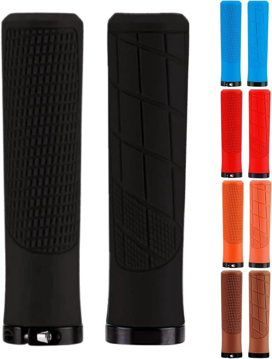 Ergonomische Fietsstuurhandvatten voor MTB en Stadsfiets, 135 mm, Comfortabele Rubberen Grip met Klembevestiging