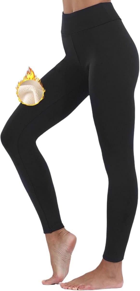 Warme Fleece Panty voor Dames - Hoge Taille Thermische Leggings voor Winter