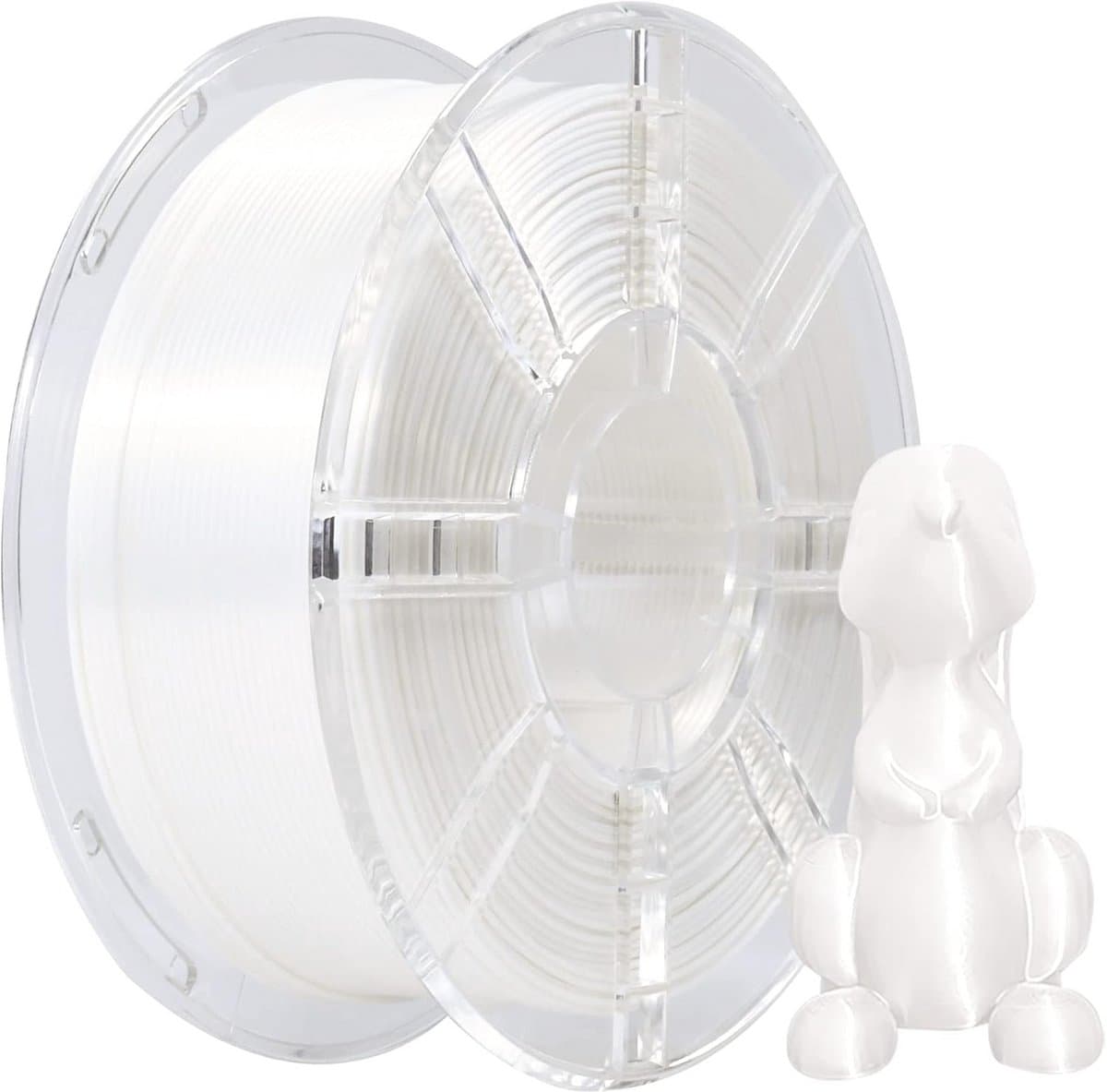 PLA+ 3D Filament 1.75mm Zijde Wit – 1KG – Hoge Precisie en Sterkte voor 3D Printers