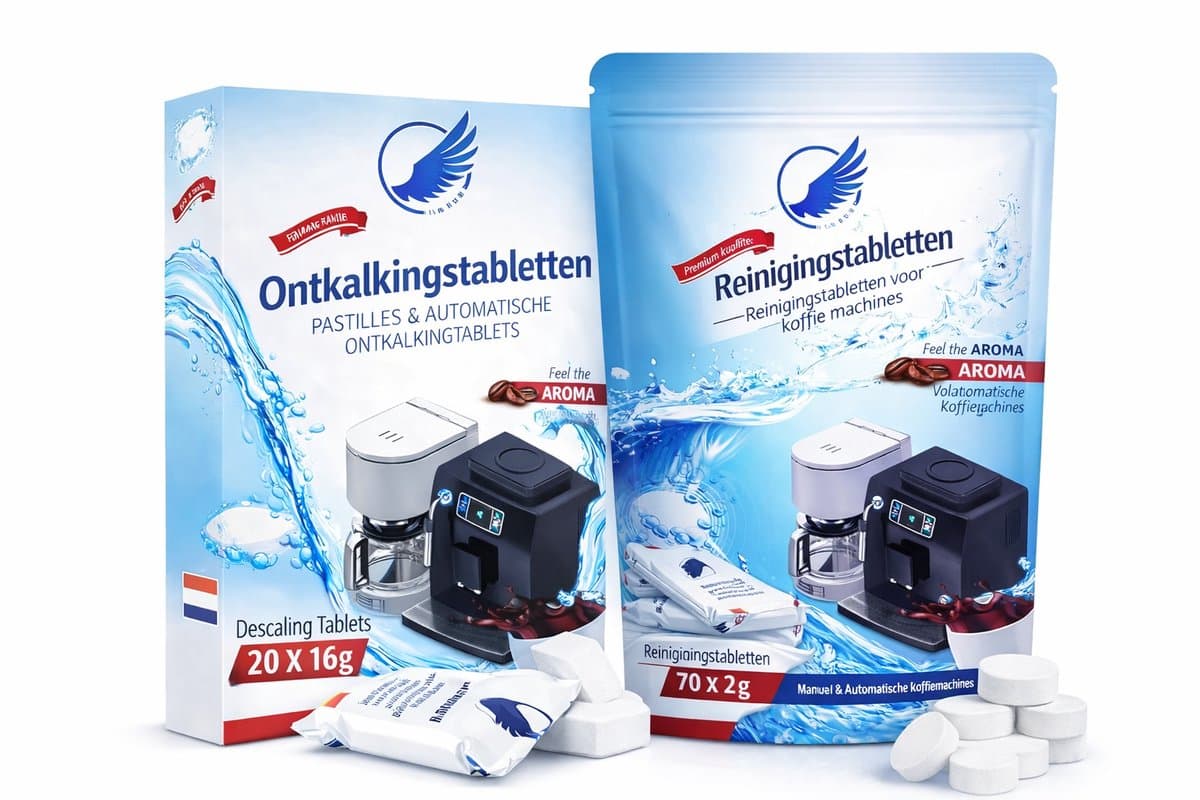 Onderhoudsset Koffiemachine – 70 Reinigingstabletten + 20 Ontkalkingstabletten – Universeel voor Philips, De’Longhi, Siemens, Jura