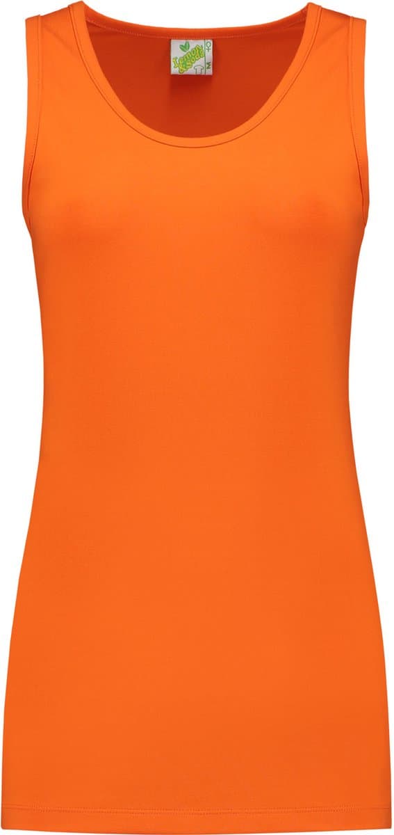 Lemon & Soda tanktop voor dames in de kleur oranje in de maat L.