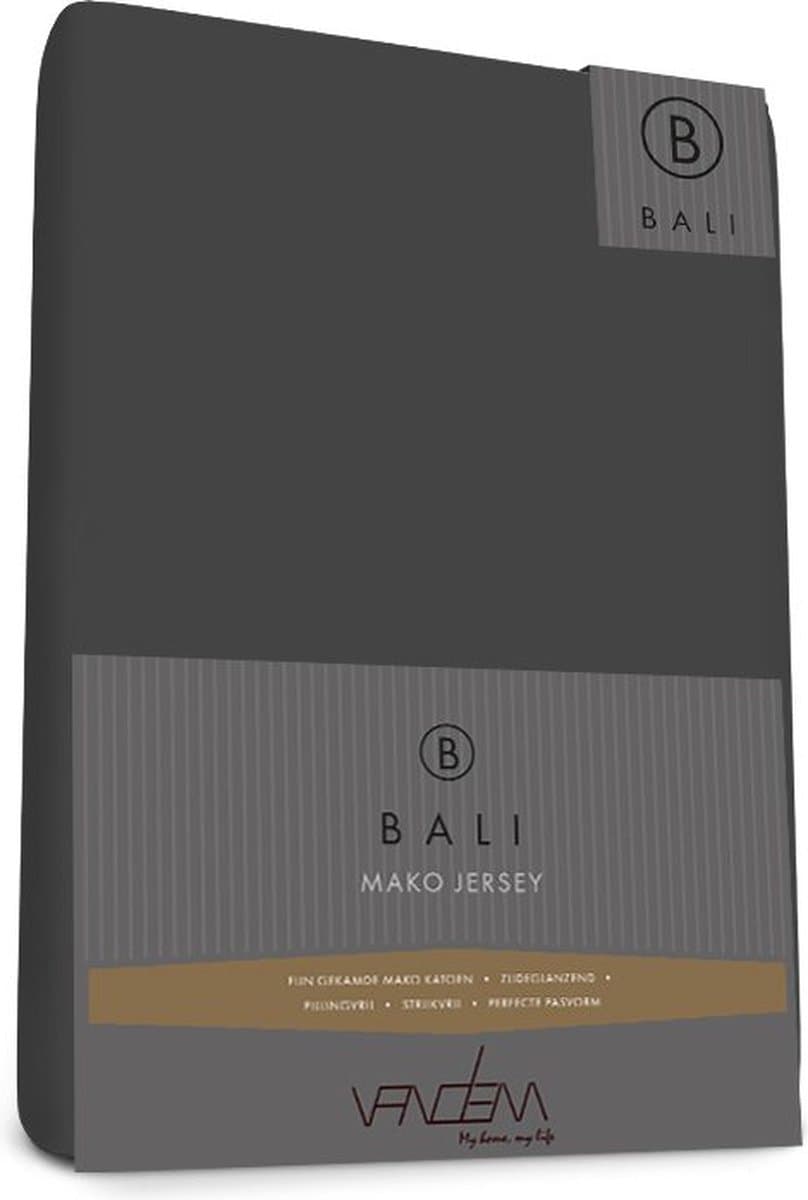 Bali - Van Dem - Mako Jersey hoeslaken - 160 x 210 cm - antra
