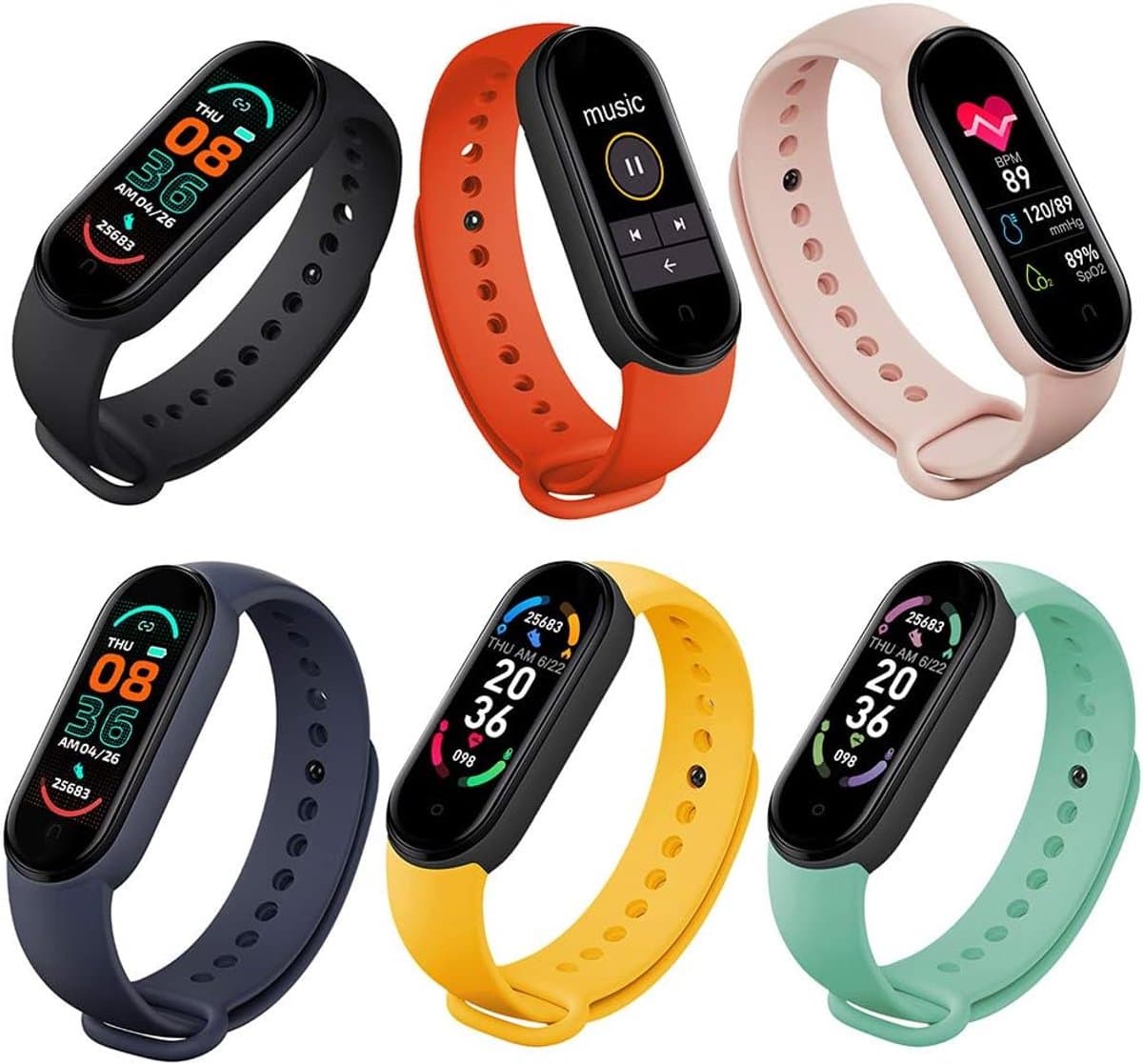 Sport Fitness Tracker - Slimme Band - Activiteiten Meten - Hartslag Bloeddruk - 25 cm - Zwart