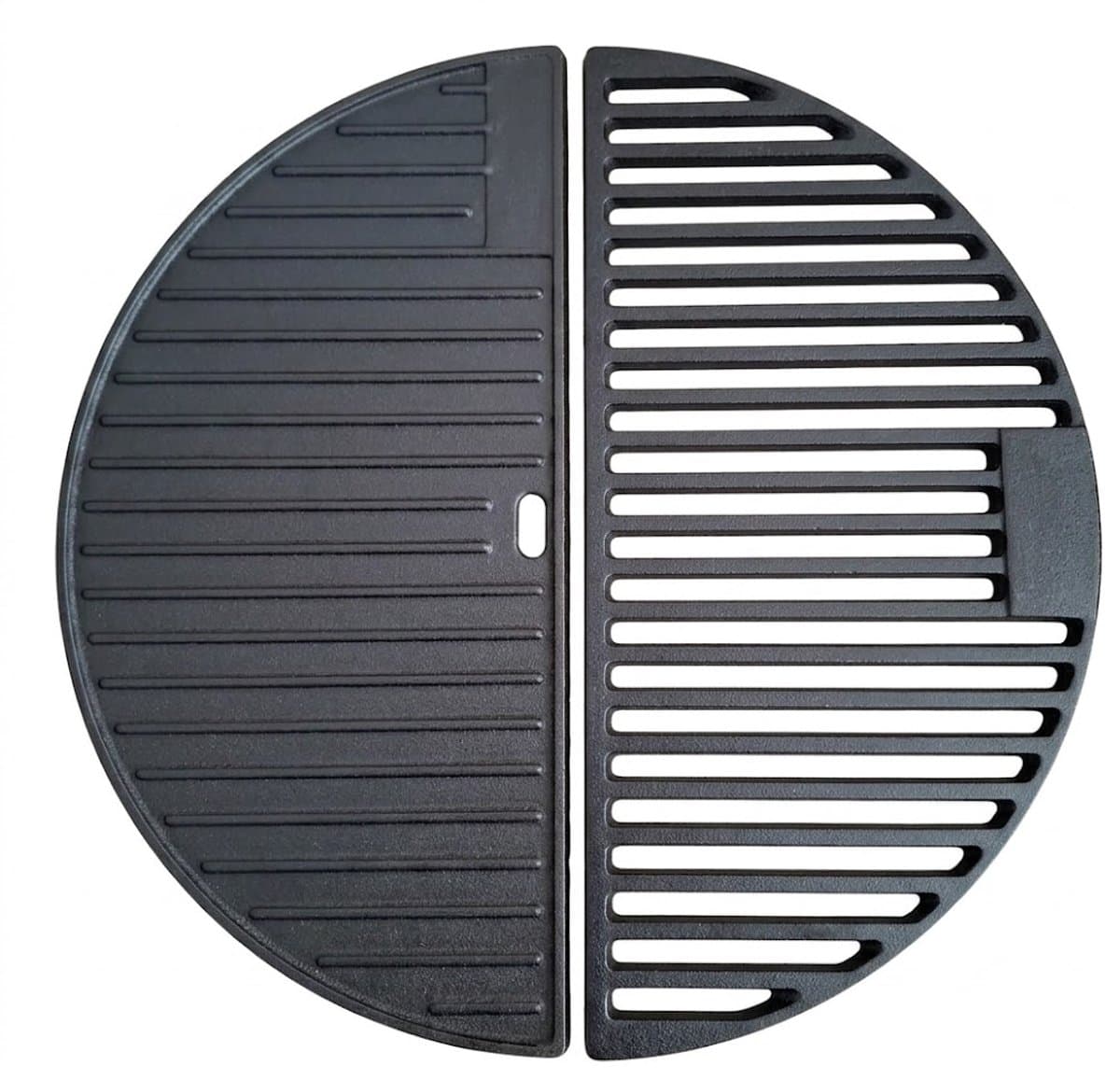 2 Half Moon Grill roosters -Halve maan-Grate-Griddle 46.5 cm -Gietijzer-Kamado-Halve Roosters-Plancha
