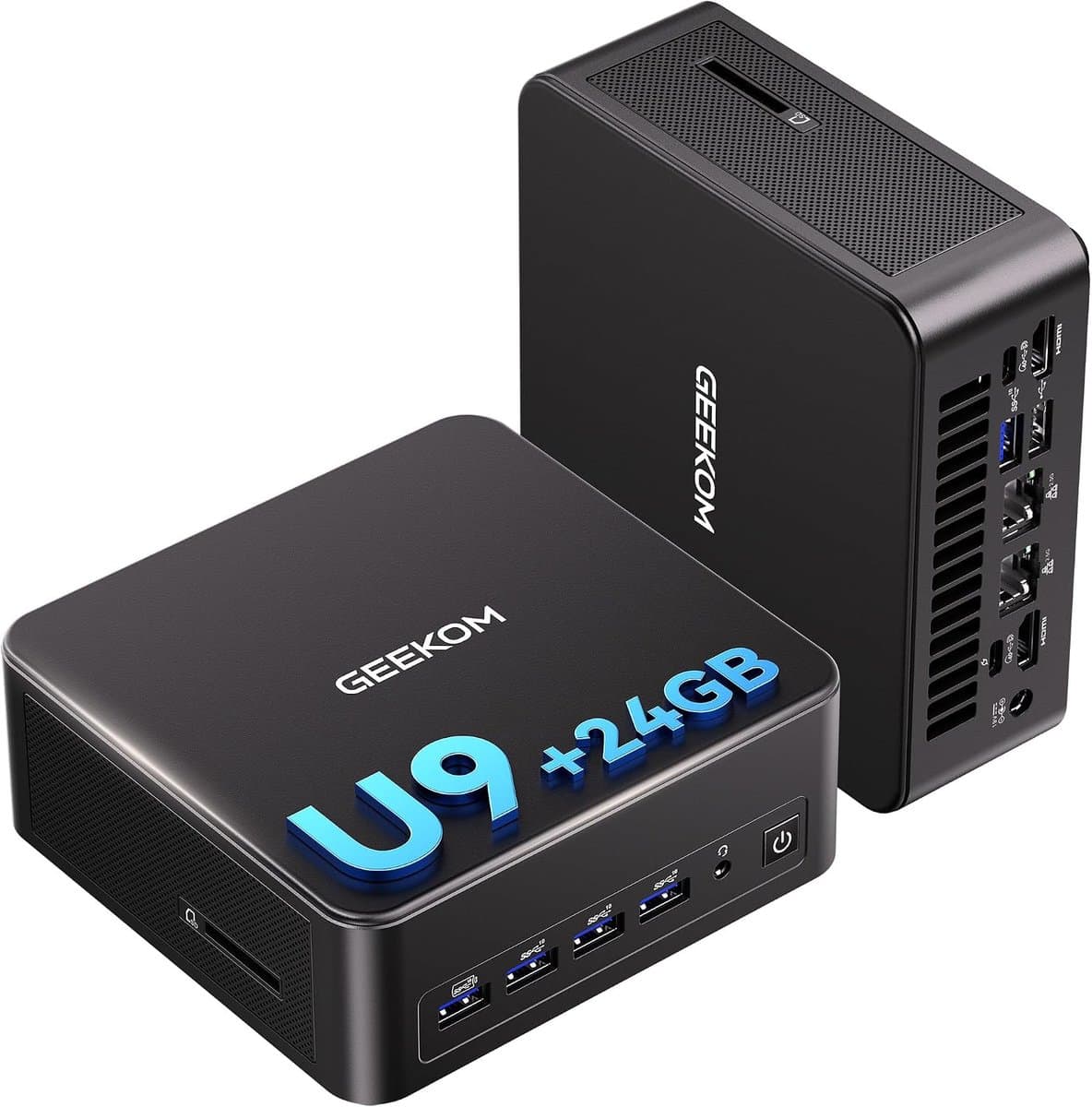 GEEKOM AI Mini PC IT13 Max Mini-pc met – Intel Core Ultra 9 185H– 24 GB LPDDR5-5600 MT/s & 500 GB SSD – Intel Arc Grafische kaart – KI-Workflows & Content Creation – Mini pc desktops - 8K Windows pc - Desktop -Game pc -Mini Computer,pc voor gam