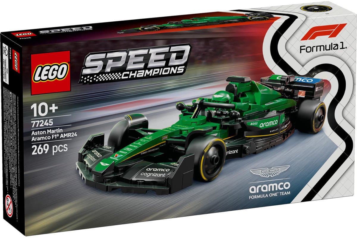 LEGO Speed Champions Aston Martin Aramco F1 AMR24 racewagen 77245
