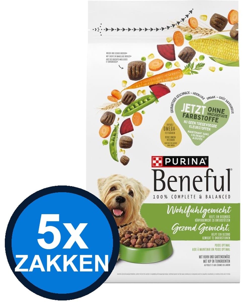 5x Beneful - Gezond Gewicht - Hondenvoer Droogvoer - 1.4 kg