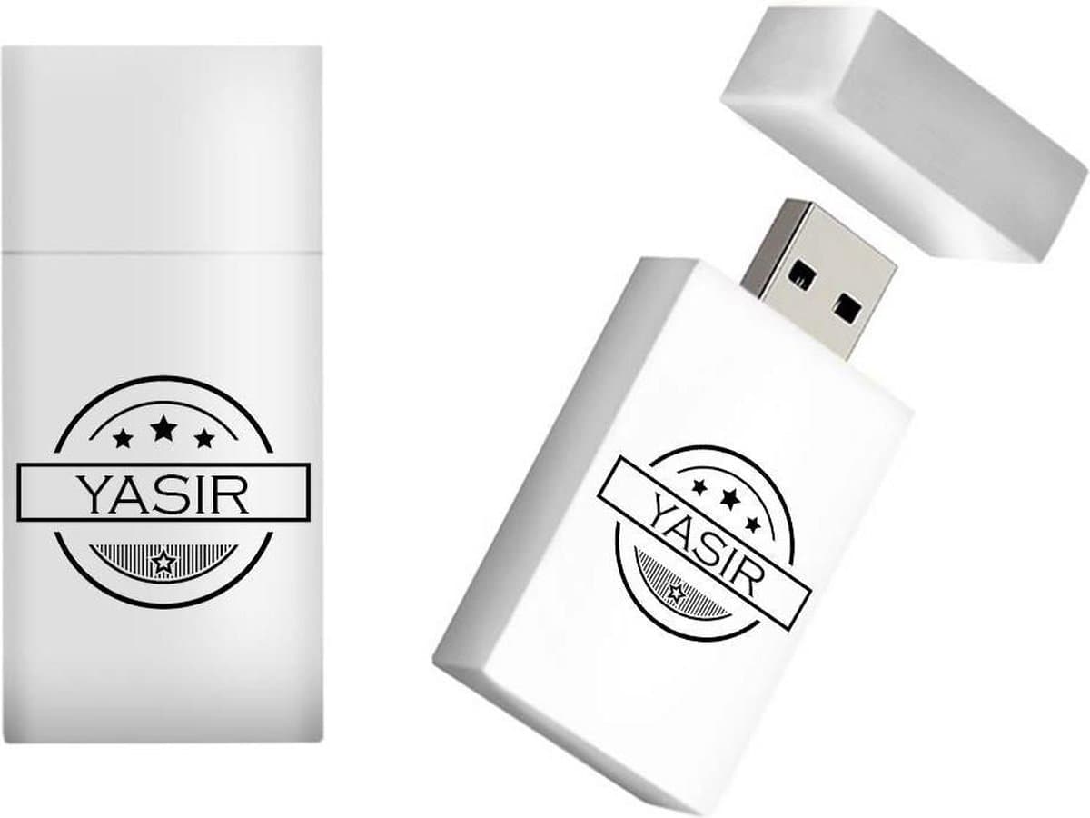 YASIR naam kado verjaardagscadeau cadeau usb stick 16GB - naam cadeau, gefeliciteerd cadeau