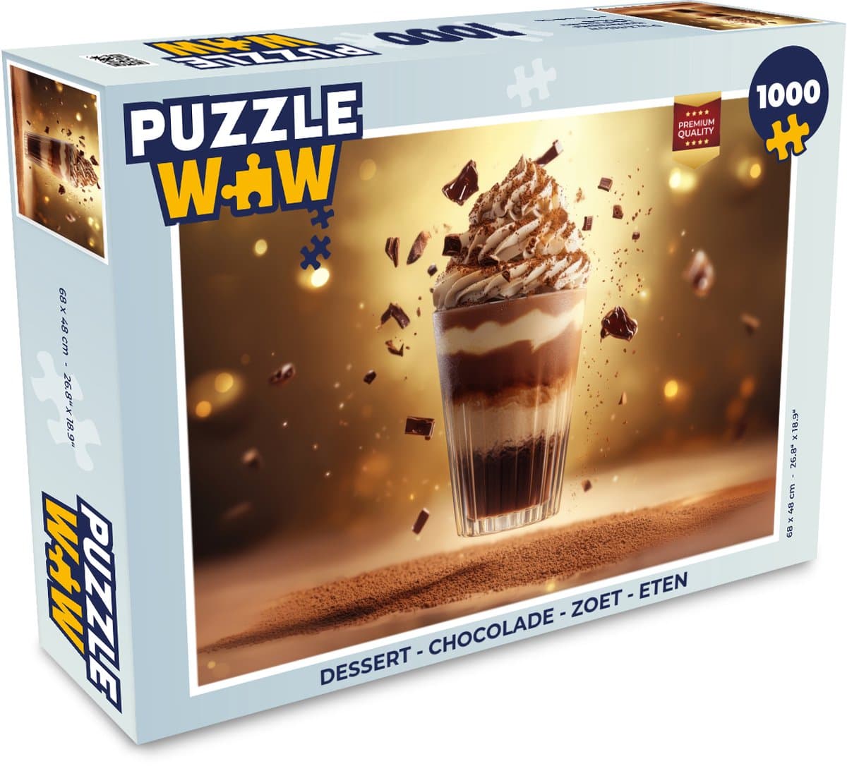 Puzzel Dessert - Chocolade - Zoet - Eten - Legpuzzel - Puzzel 1000 stukjes volwassenen