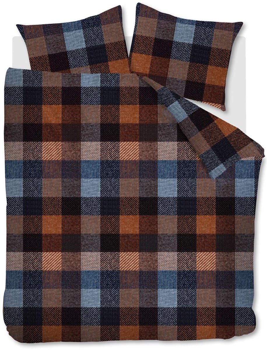 Beddinghouse Beckett dekbedovertrek - Tweepersoons - 200x200/220 cm - Blauw