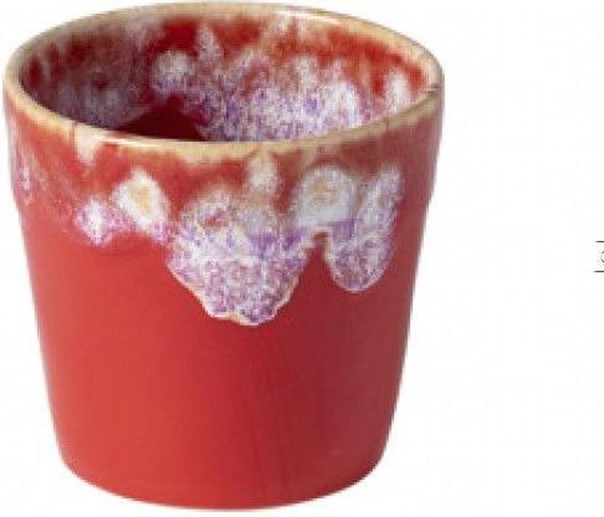 Costa Nova - servies - lungo kop - Grespresso rood - aardewerk - H 7,5 cm