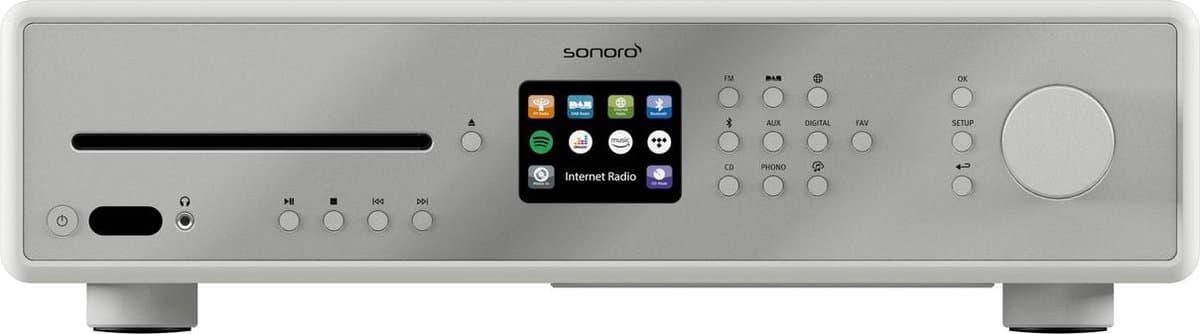 SONORO MAESTRO Slimme alles-in-één hifi-ontvanger met internetradio en cd-speler wit