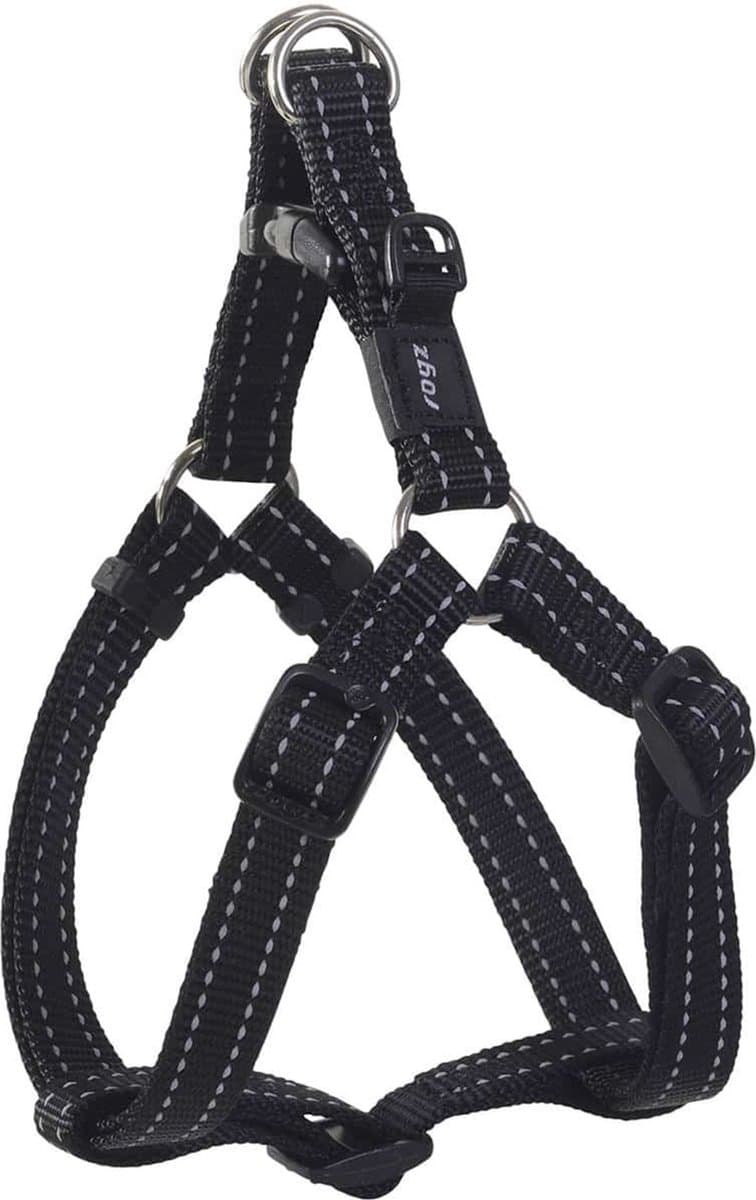 Rogz Utility Step-In Tuig - Hondenharnas - Zwart 42-61x1.6 Cm M