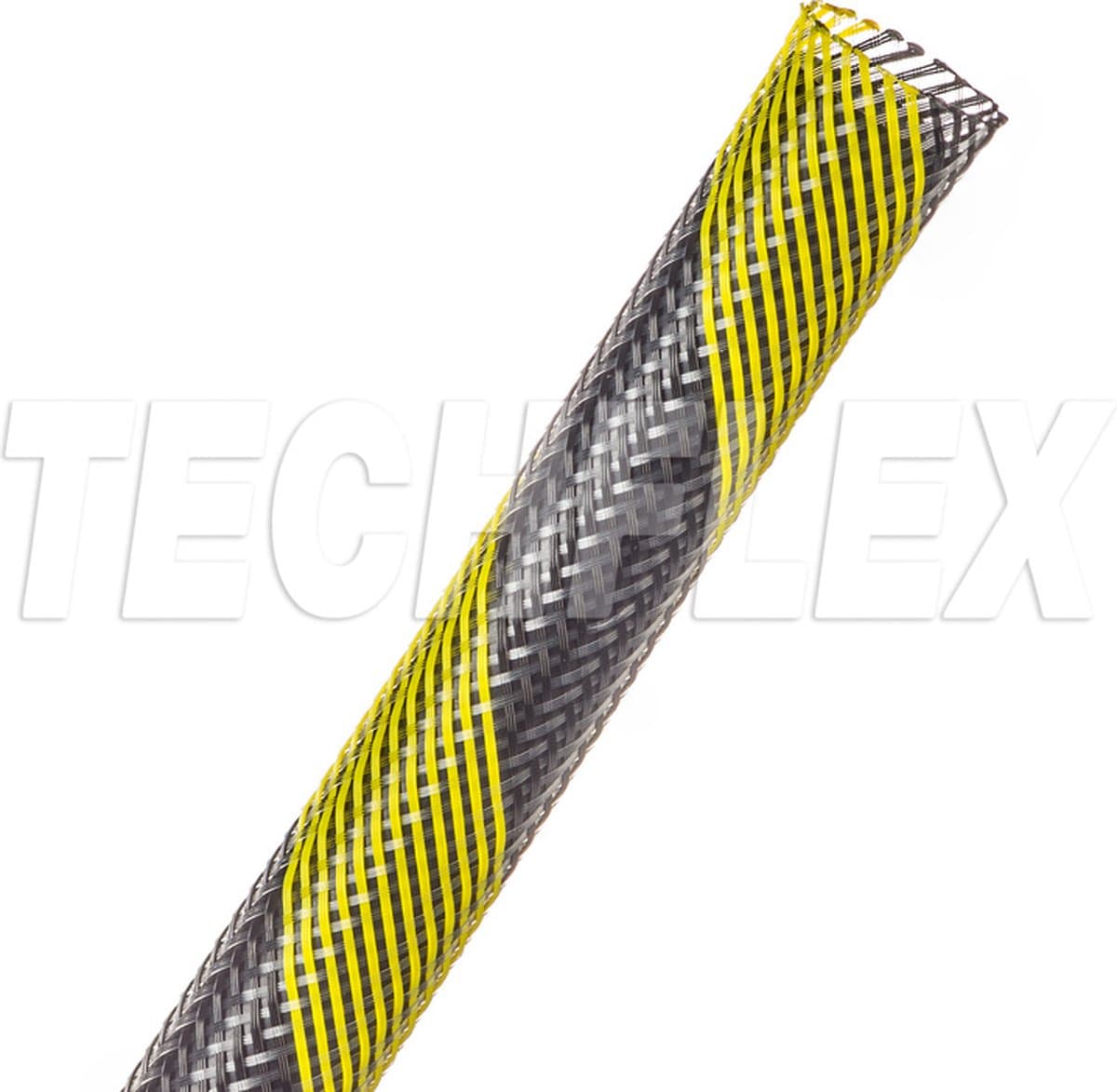 Techflex-PTN0.25SS/30-Kabelsok-Kabelsleeve-Kabelbeschermer-Kabel Management–Kabelkous-Kabelmantel-Maat: 3.2 - 11.1 mm-Kleur: Black/Yellow-Lengte: 30 mtr