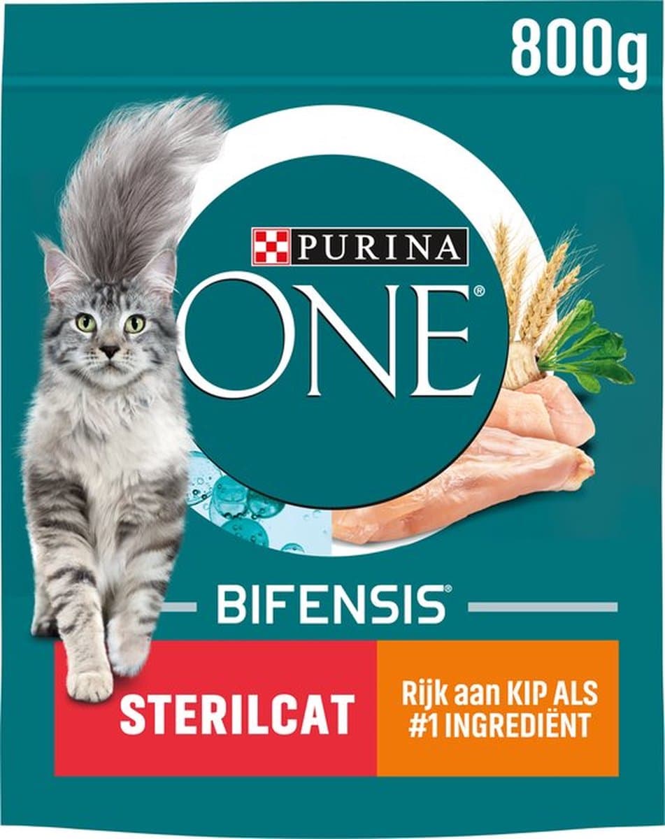 6x Purina ONE Sterilcat - Kattenvoer Droogvoer - Kip- 800g
