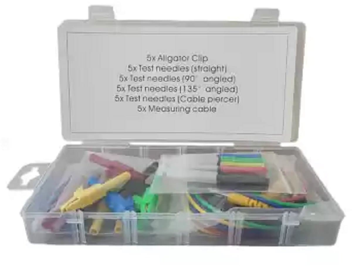 Meetkabels-30 Delig-Kabelconnectors-Testnaalden-Krokodillenbekken
