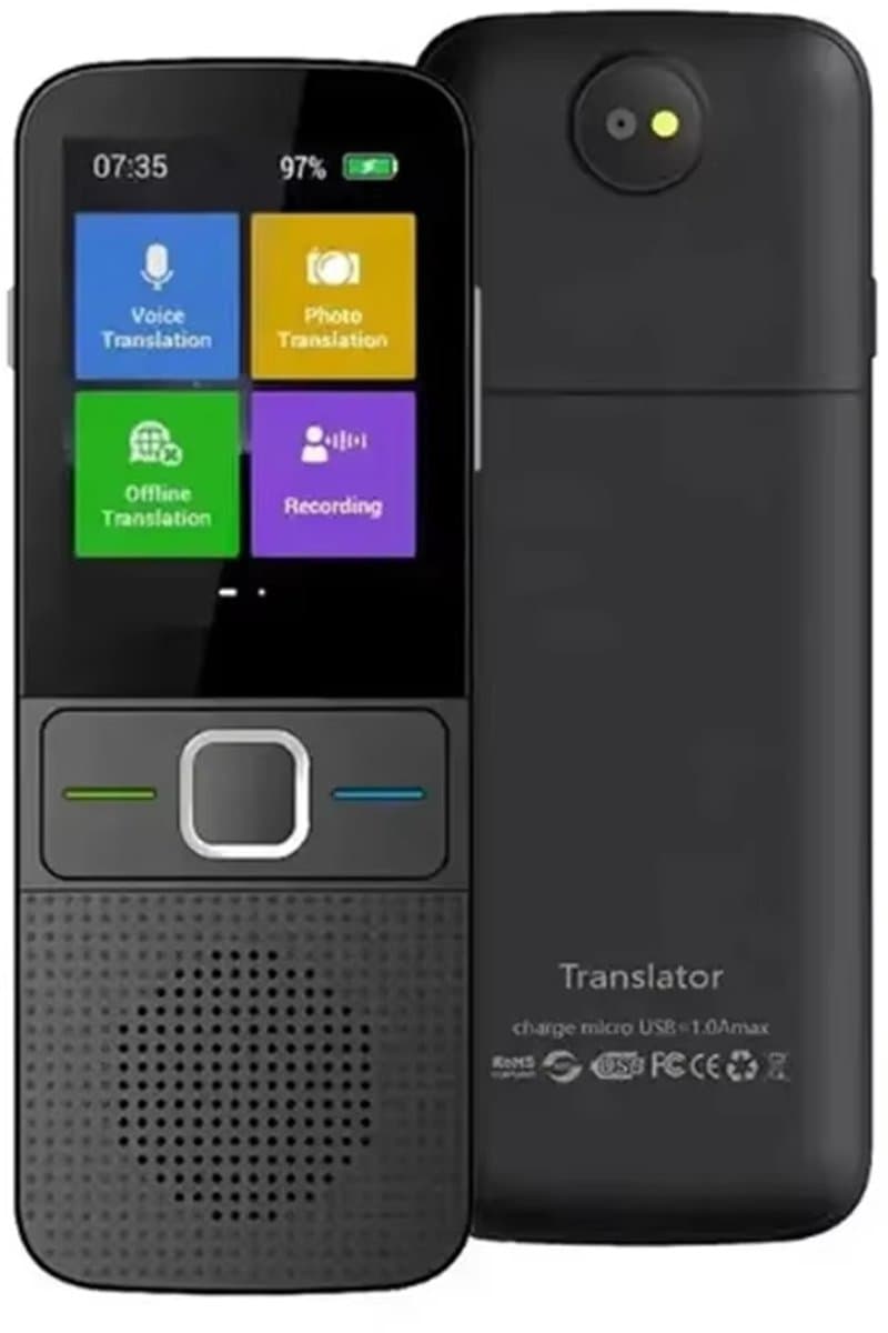 BALORS® Vertaalcomputer - Vertaal Apparaat - Slimme Vertaler - Draagbare Vertaler - Vertaalcomputer Met Spraak - Vertaalcomputer Offline - Vertaalapparaat Translator - 137+ Talen - Zwart